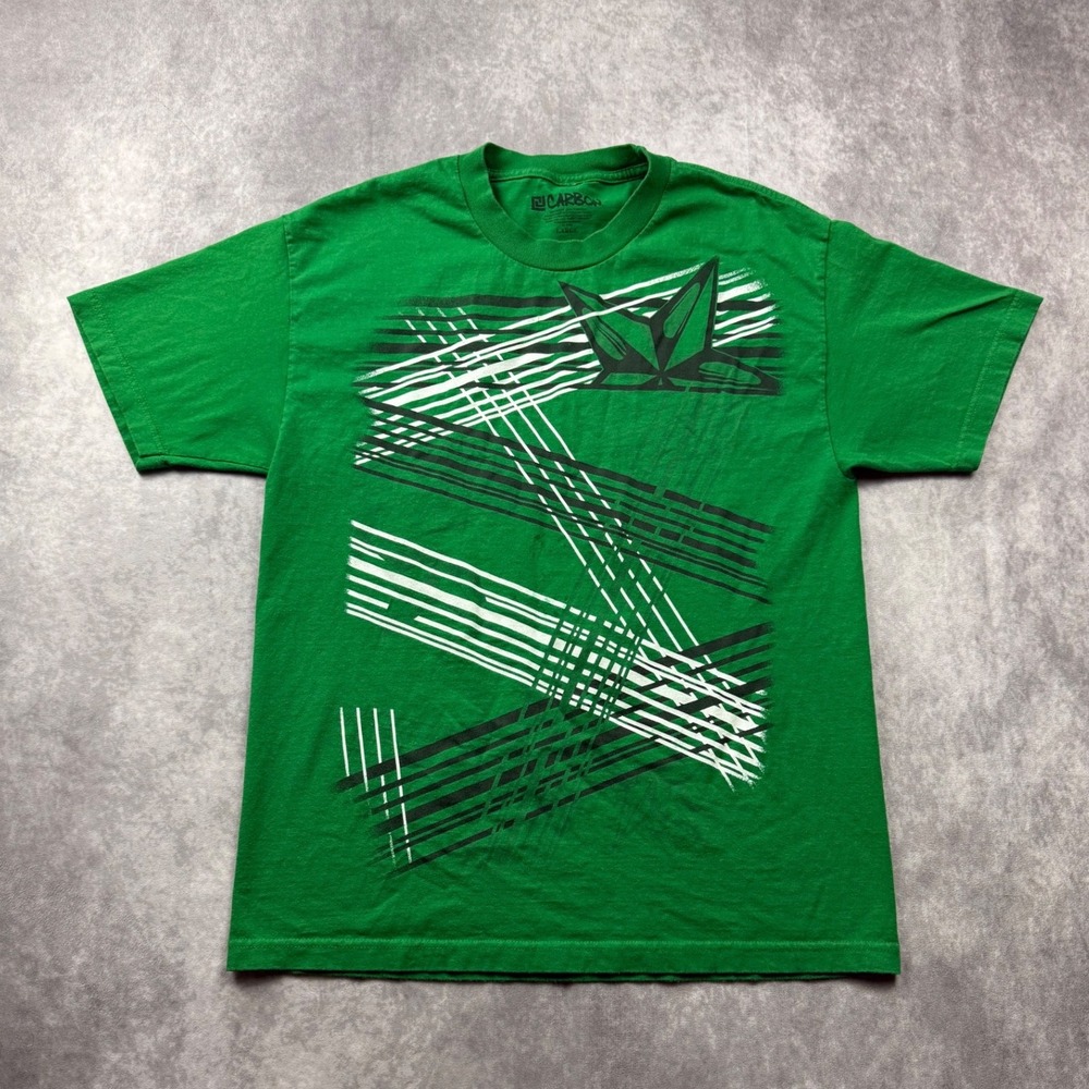 Carbon Elements Mens Detroit 313 Graphic T-Shirt Green Large Streetwear Tee